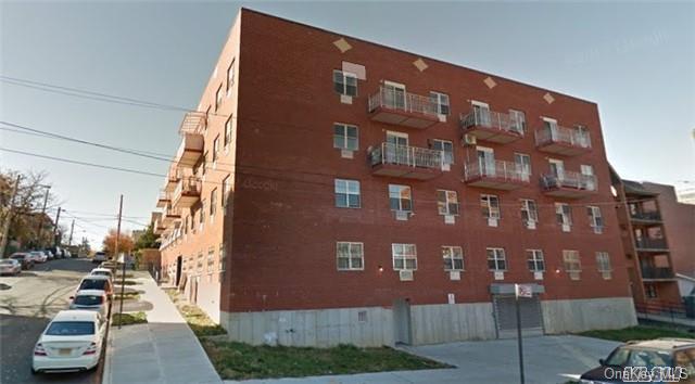 a front view of a building