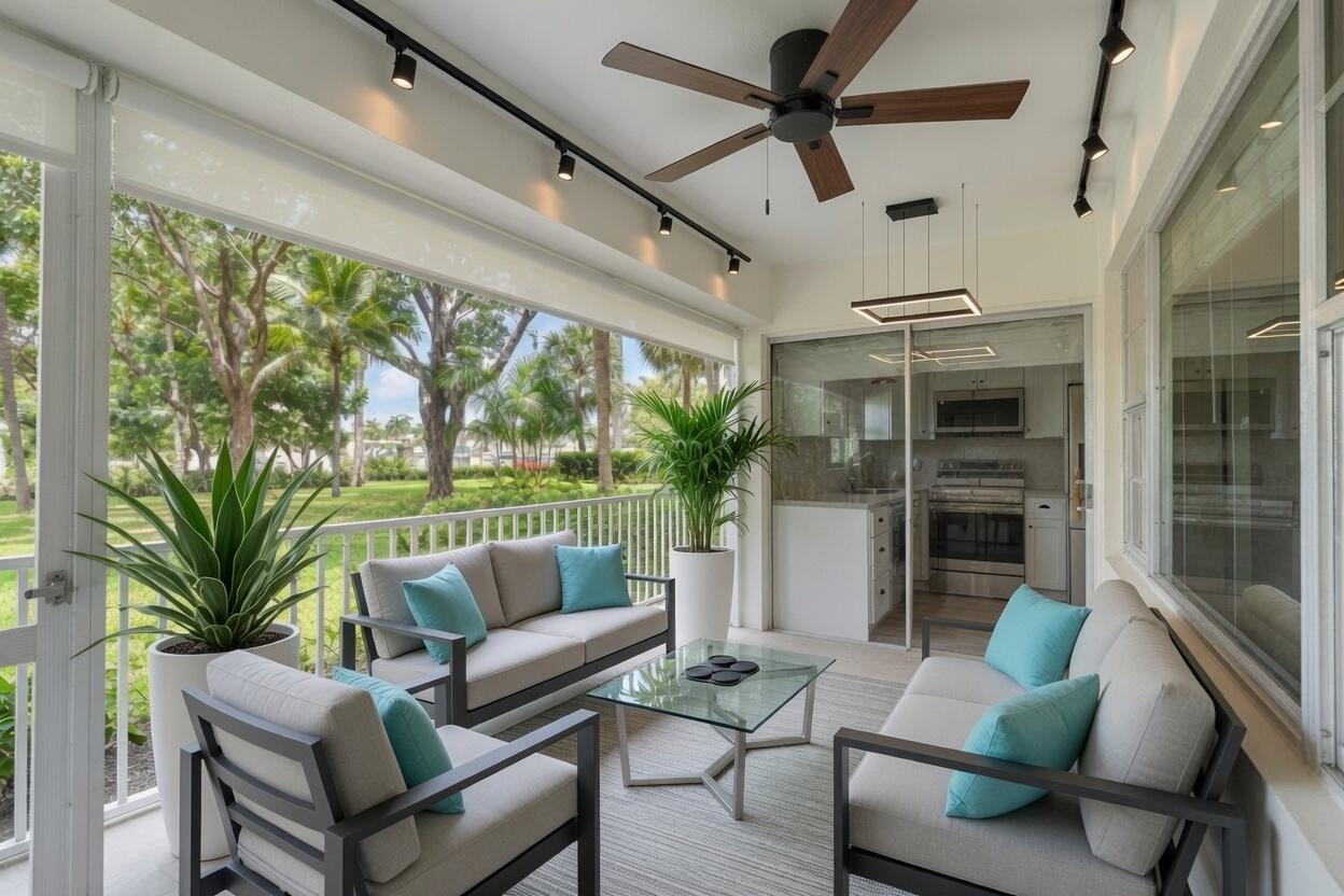 100 Royal Palm Way, Unit 1030 Boca Raton, FL 33432 - Photo 17 of 25 Screened in front porch