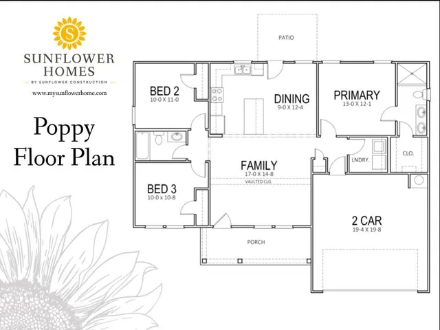a front view of a house with a garden and yard