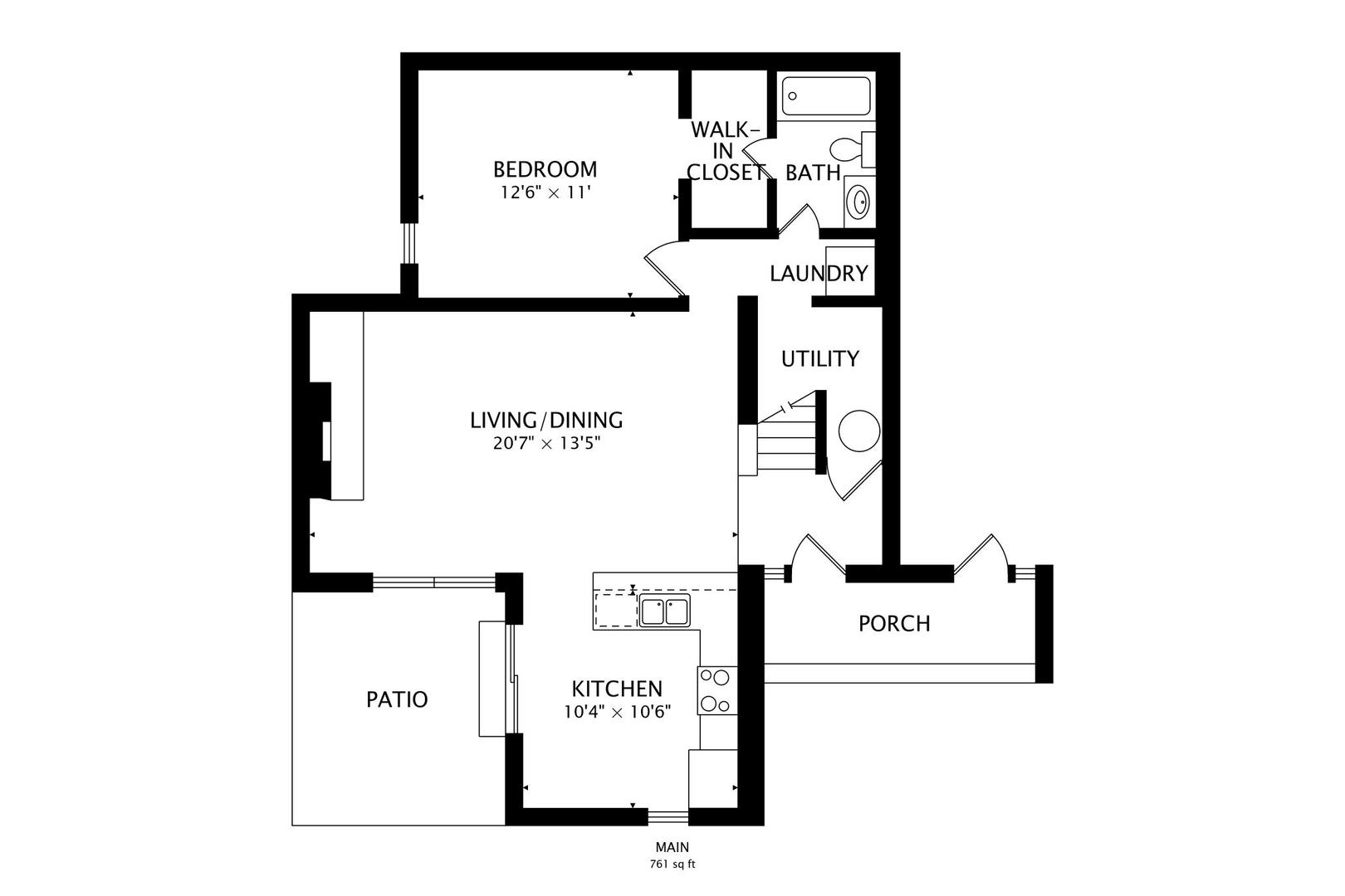 691 Wakefield Road, Unit 691 Gurnee, IL 60031 - Photo 24 of 26 a picture of a bench in front of a door