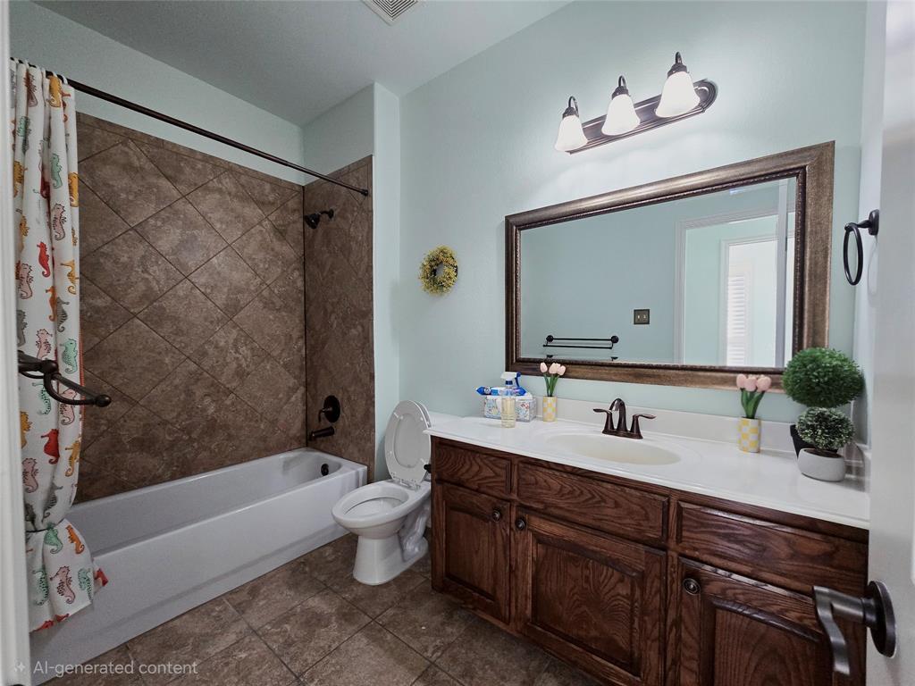 1800 Lancaster Gate Allen, TX 75013 - Photo 15 of 20 a bathroom with a tub a sink and mirror