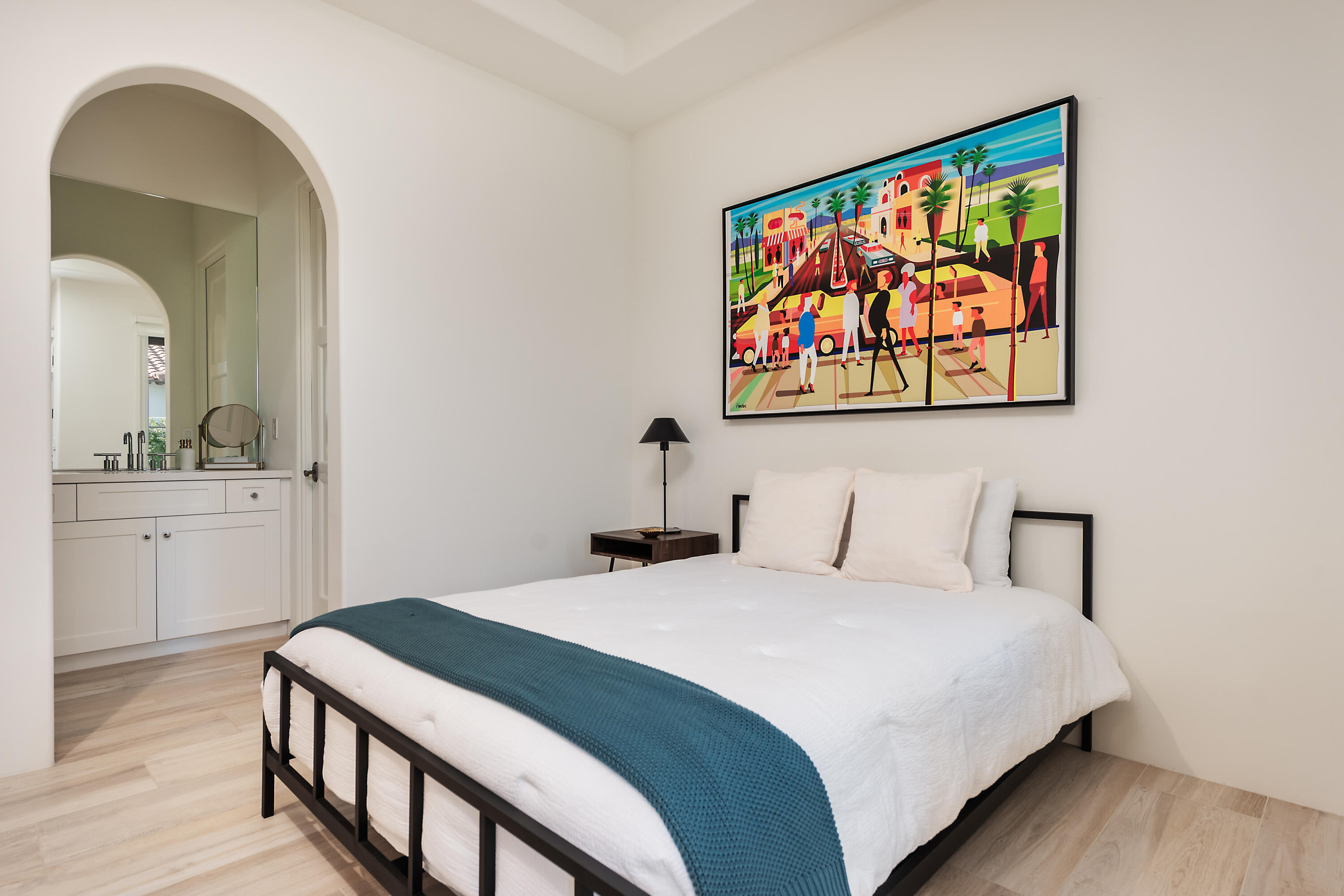 81660 Andalusia La Quinta, CA 92253 - Photo 34 of 36 a bedroom with a bed and a bathroom