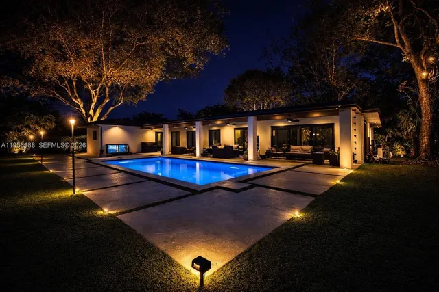 a view of an chairs and tables in the patio