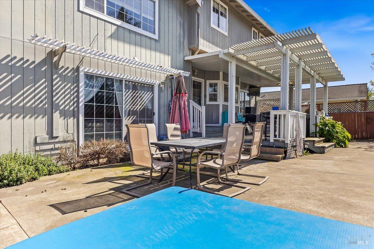 4457 Graywhaler Lane Rohnert Park, CA 94928 - Photo 37 of 51 a view of a dinning tables and chairs in patio of the house