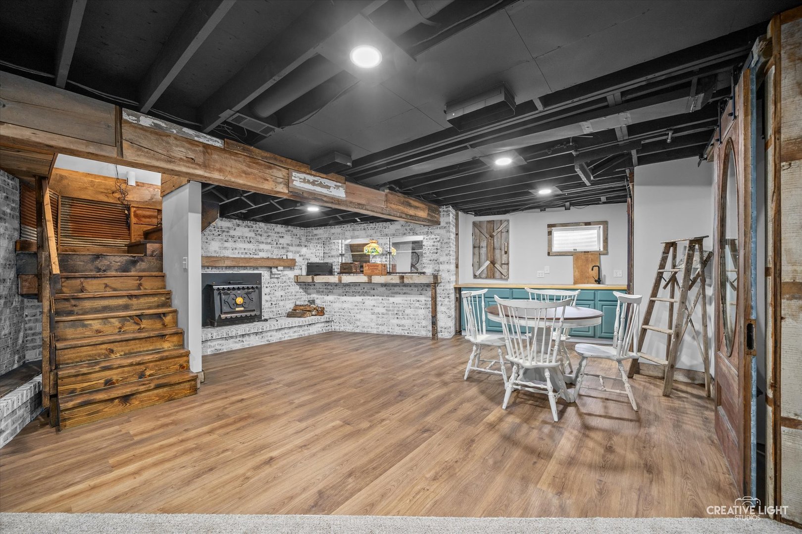 6815 West Dupont Road Morris, IL 60450 - Photo 22 of 34 a dining room with furniture and a fireplace