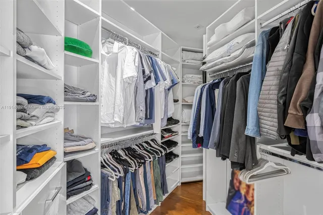 a workspace with wooden floor