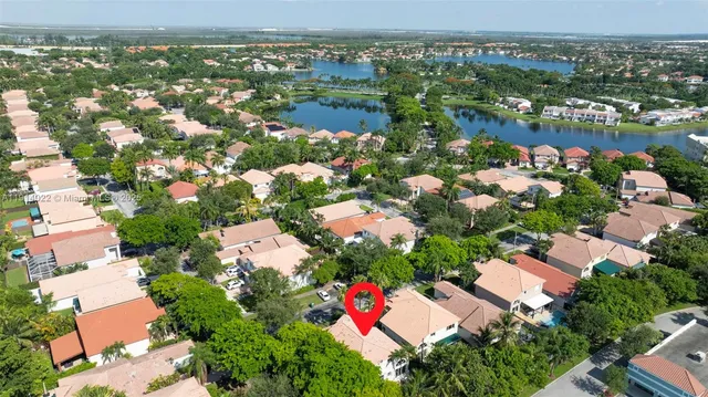 an aerial view of a city
