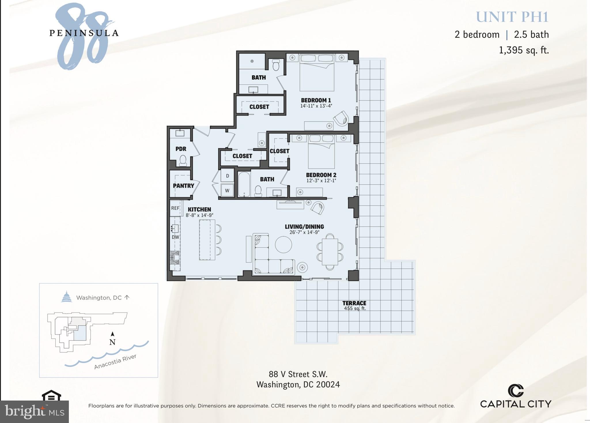 88 V Street Southwest, Unit PH1 Washington, DC 20024 - Photo 66 of 66 Developer's Floor Plan