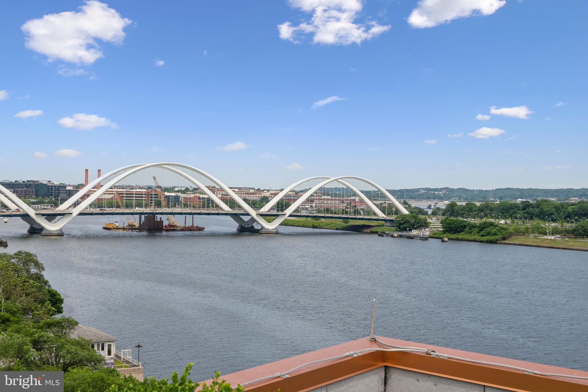 88 V Street Southwest, Unit PH1 Washington, DC 20024 - Photo 32 of 66 Rooftop view of Frederick Douglas Bridge