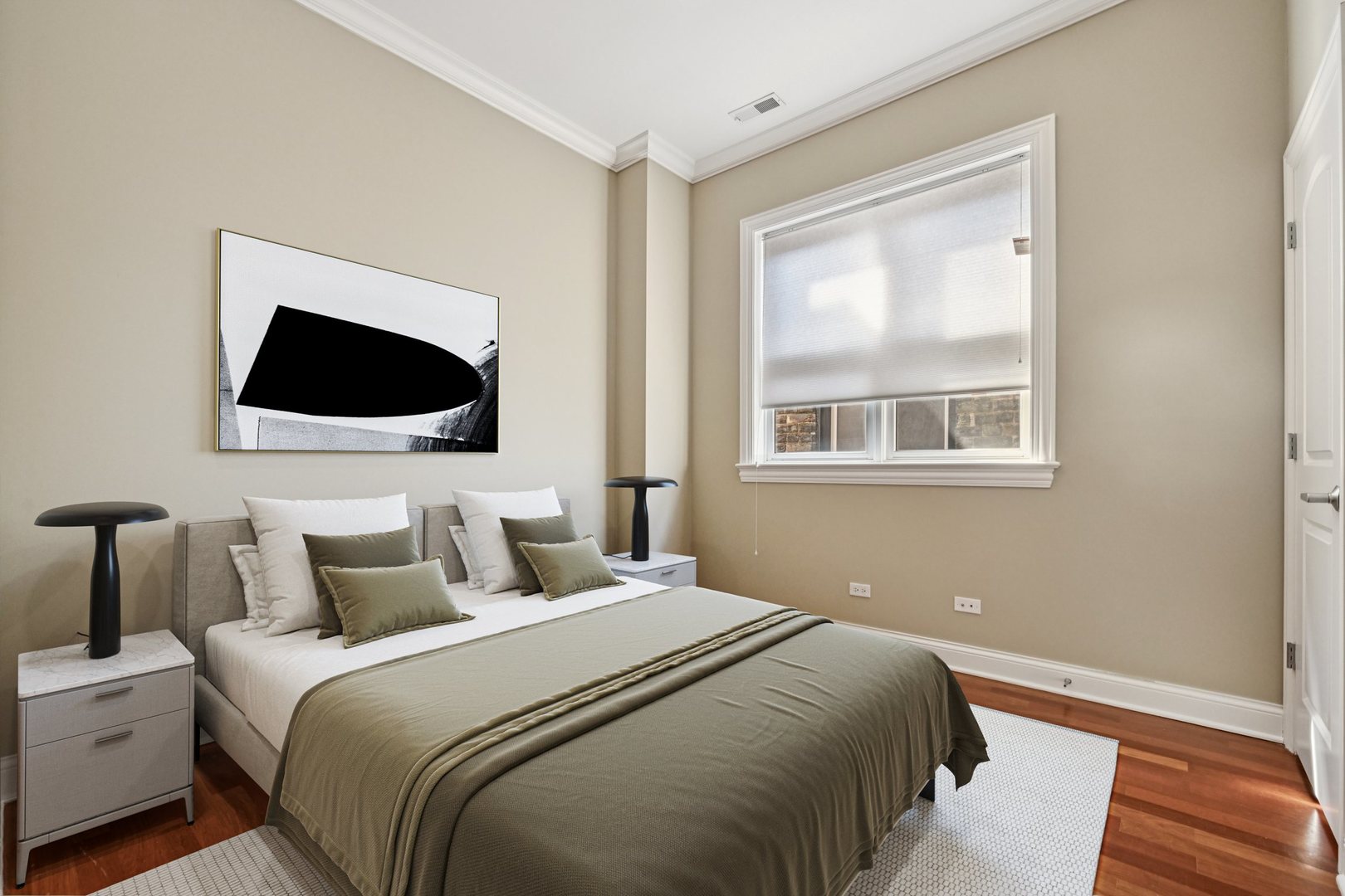 2248 North Racine Avenue, Unit 3 Chicago, IL 60614 - Photo 17 of 32 a bedroom with a bed and a window