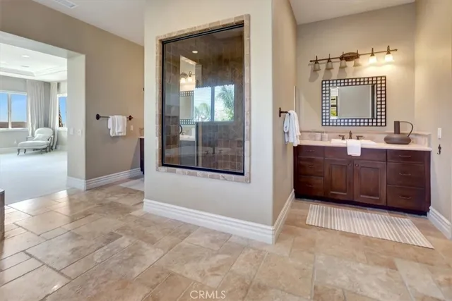 a view of a backyard with plants and flowers
