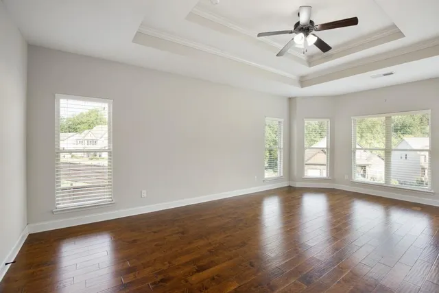 an empty room with a window