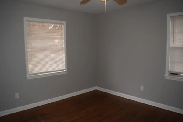 an empty room with a window