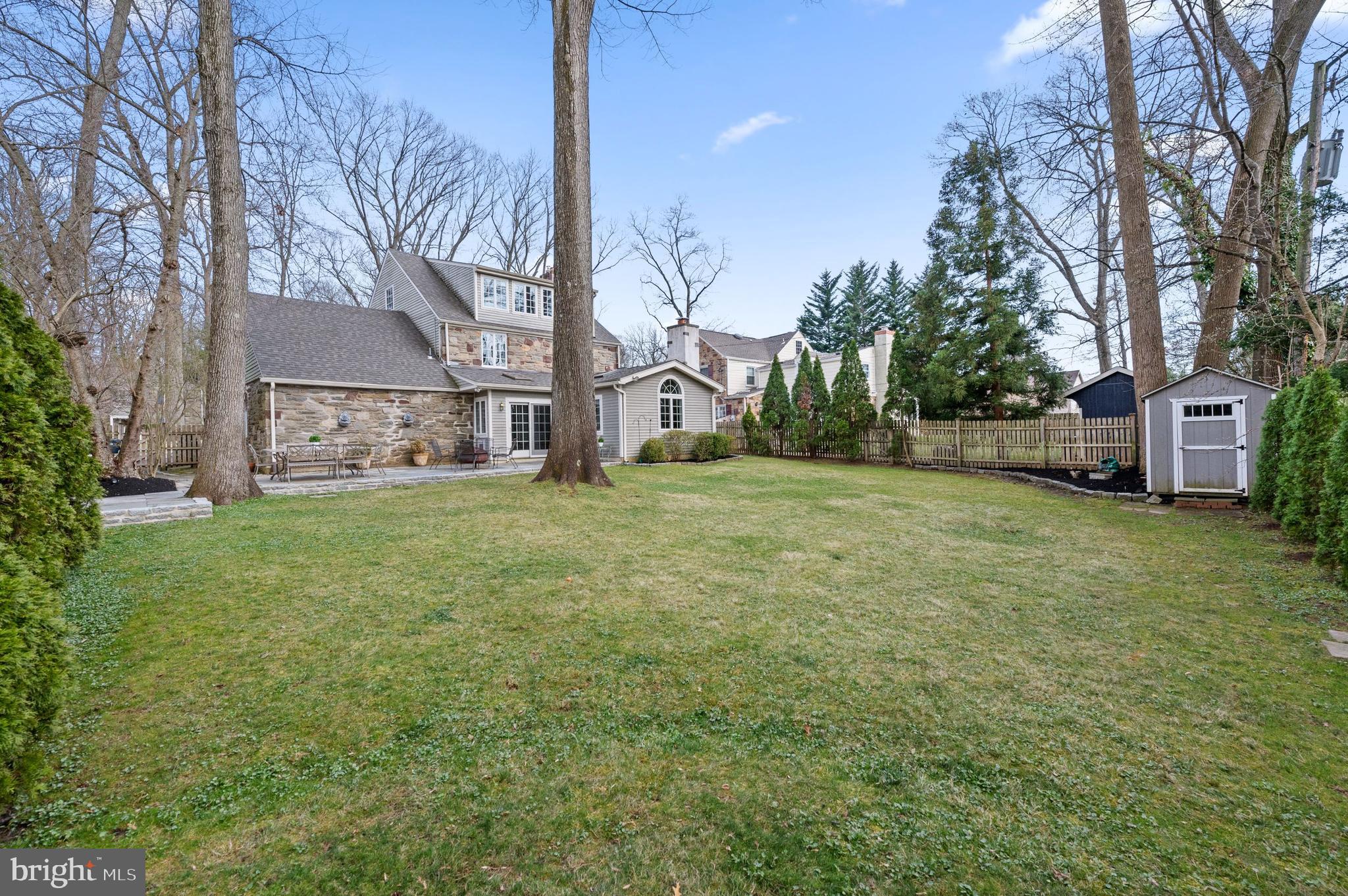 5 Briar Road Wayne, PA 19087 - Photo 36 of 36 Rear Exterior View Highlighting Home & Yard