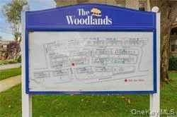 a view of a red sign board