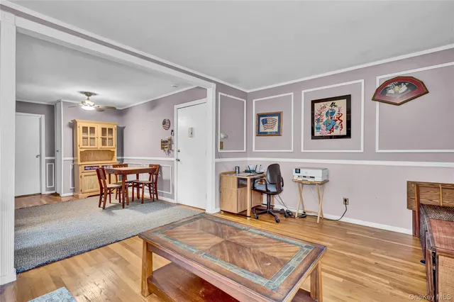 a room with furniture and a table