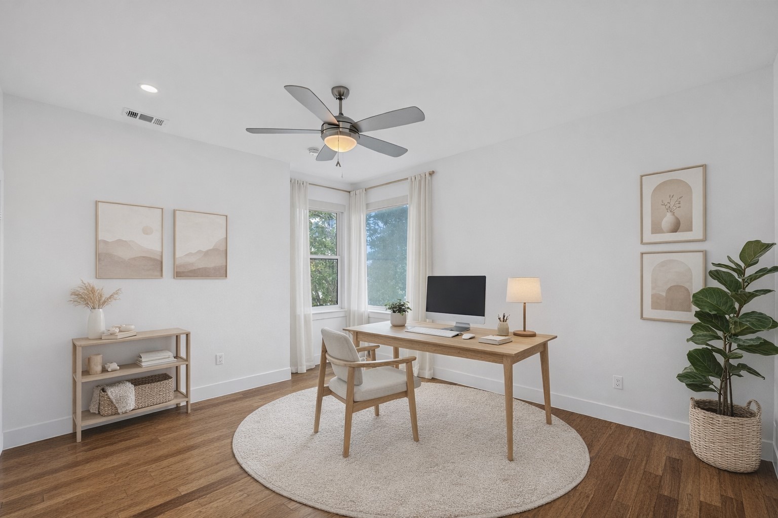 1303 Azie Morton Road, Unit 3 Austin, TX 78704 - Photo 12 of 24 a workspace with furniture and a potted plant