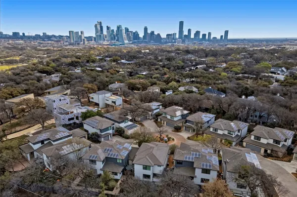 an aerial view of multiple house
