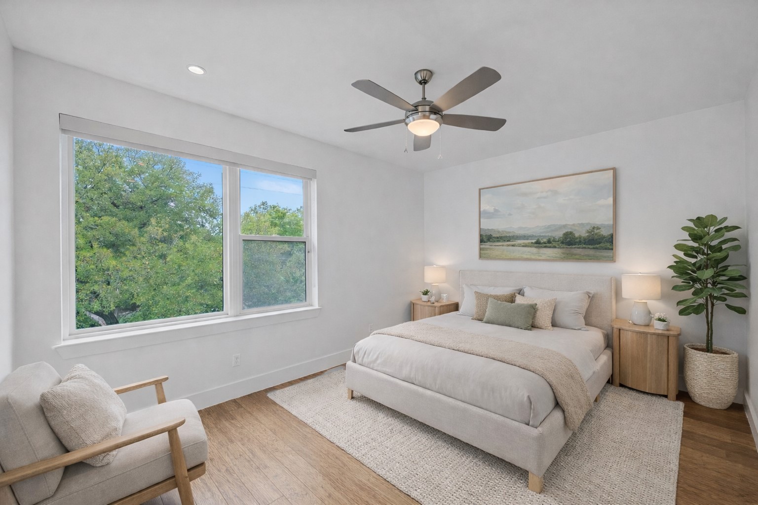 1303 Azie Morton Road, Unit 3 Austin, TX 78704 - Photo 6 of 24 a bedroom with a large bed and a window