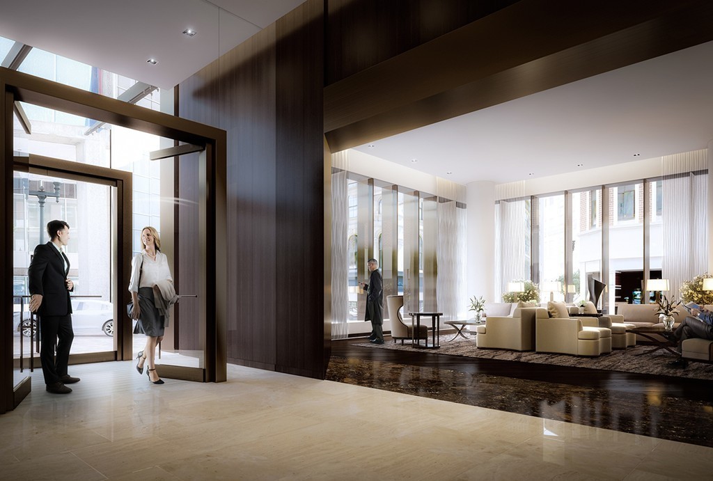 1 Franklin Street, Unit 4110 Boston, MA 02110 - Photo 7 of 8 a large room with lots of counter space and windows