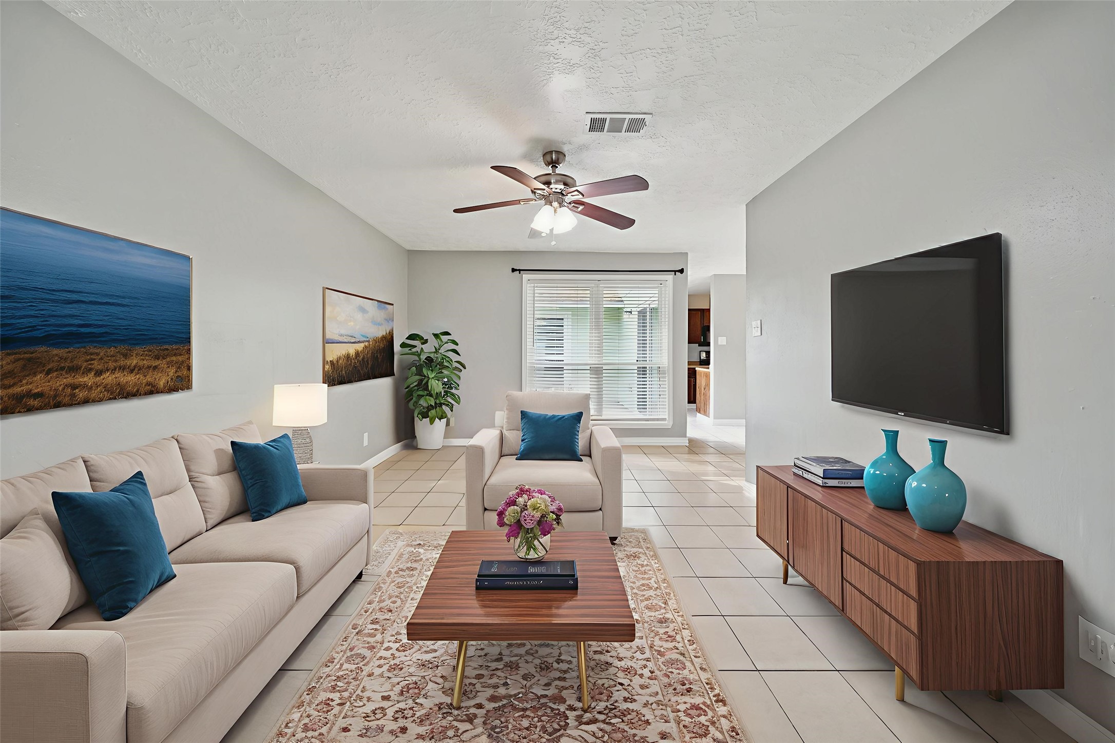 Virtually Staged Living Room