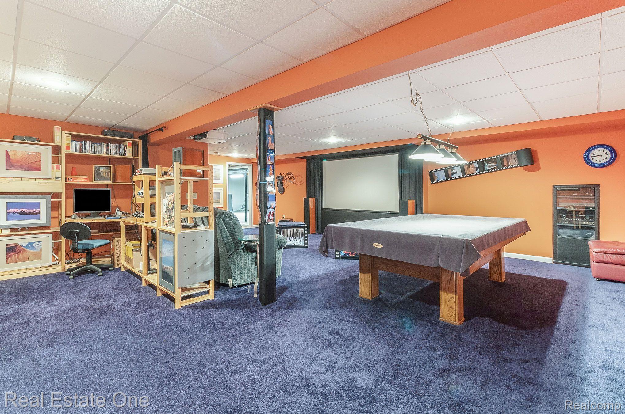 21781 Garfield Road Northville, MI 48167 - Photo 42 of 43 OVER ALL VIEW OF FINISHED BASEMENT