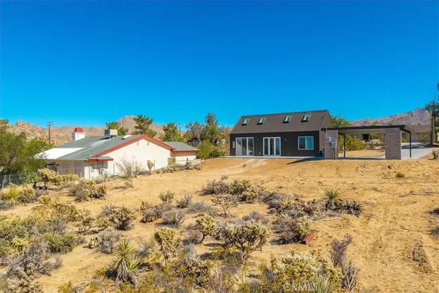 a view of a fireplace with a large space