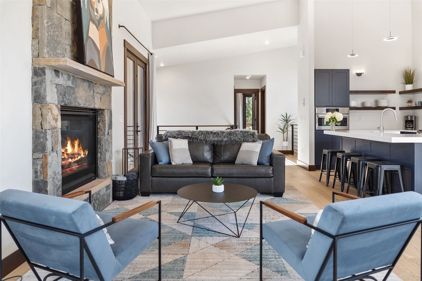 57 Beasley Road Silverthorne, CO 80498 - Photo 1 of 39 Great room and gas fireplace
