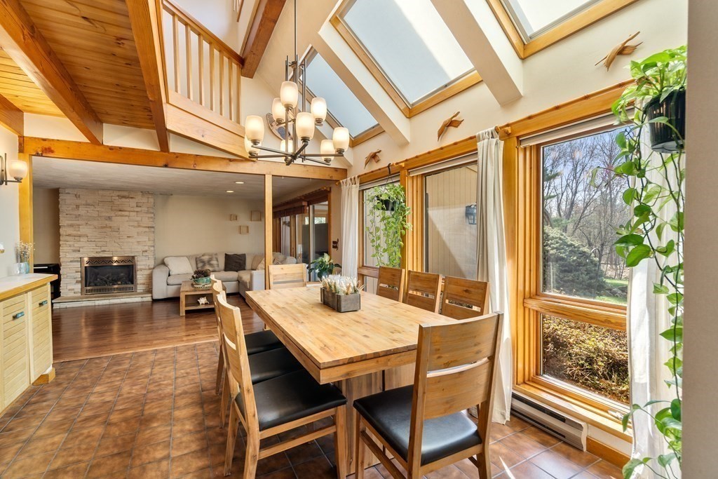 6 Crestwood Road North Reading, MA 01864 - Photo 4 of 36 a dining room with wooden floor and large windows