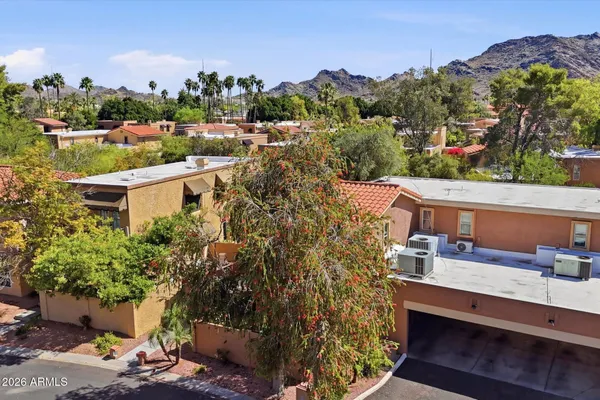 an outdoor space with patio