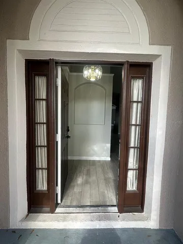 a view of a entryway door of the house