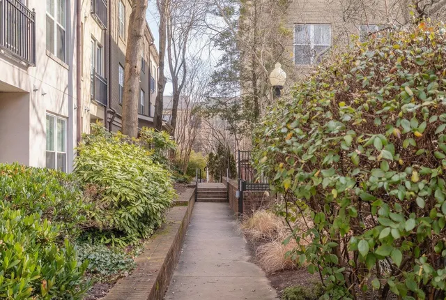 a building with trees in front of it
