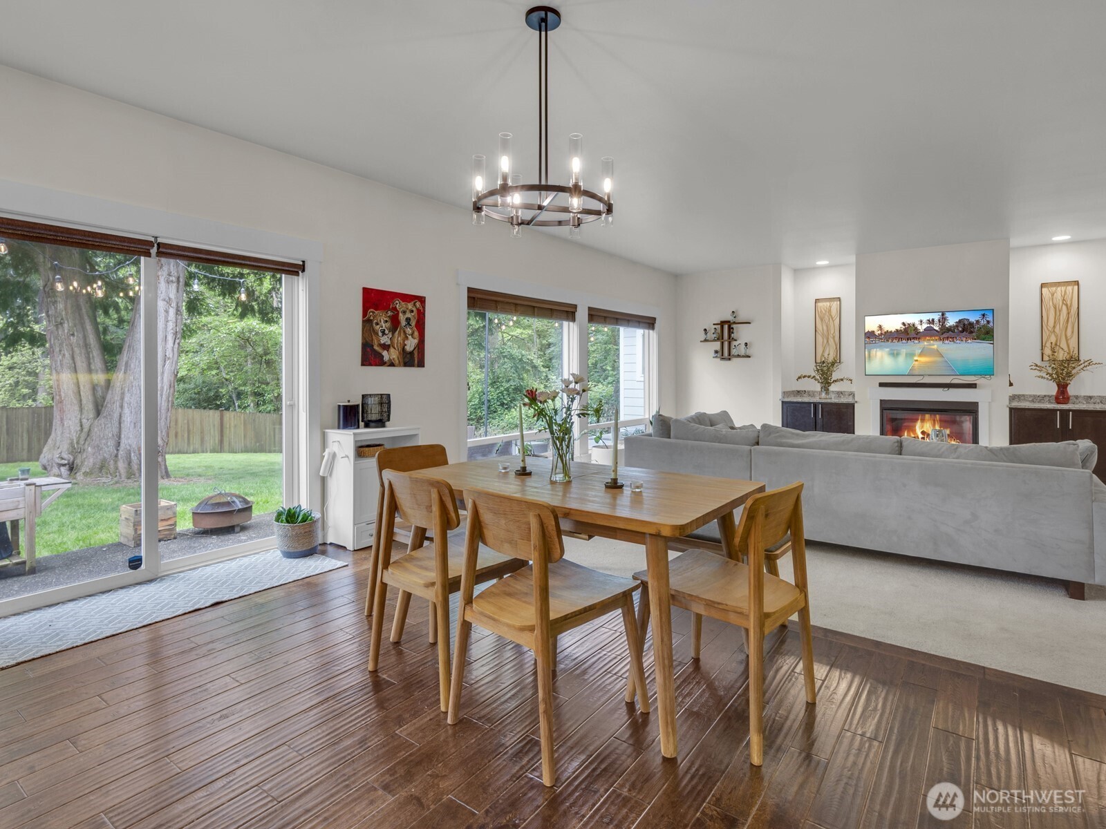 12503 Southeast 104th Street Renton, WA 98056 - Photo 10 of 37 a view of a dining room with furniture window and outside view
