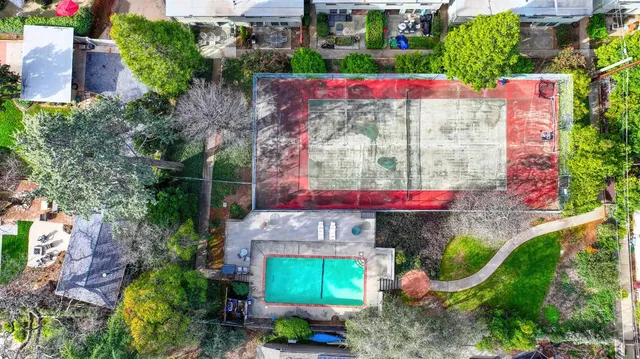 a view of city and mountain