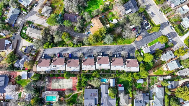a view of city and mountain