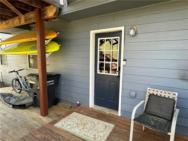 a view of a door and chair