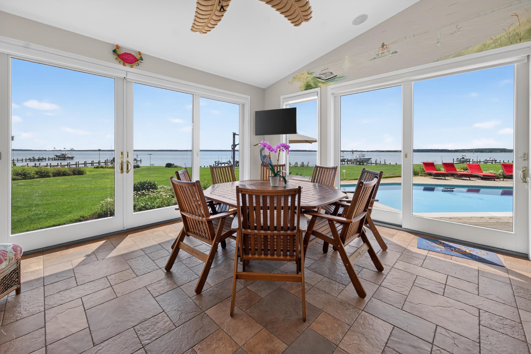 2882 Cox Neck Road Chester, MD 21619 - Photo 27 of 93 What a view ffrom the sunroom!