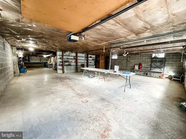 a view of a parking garage with a bike
