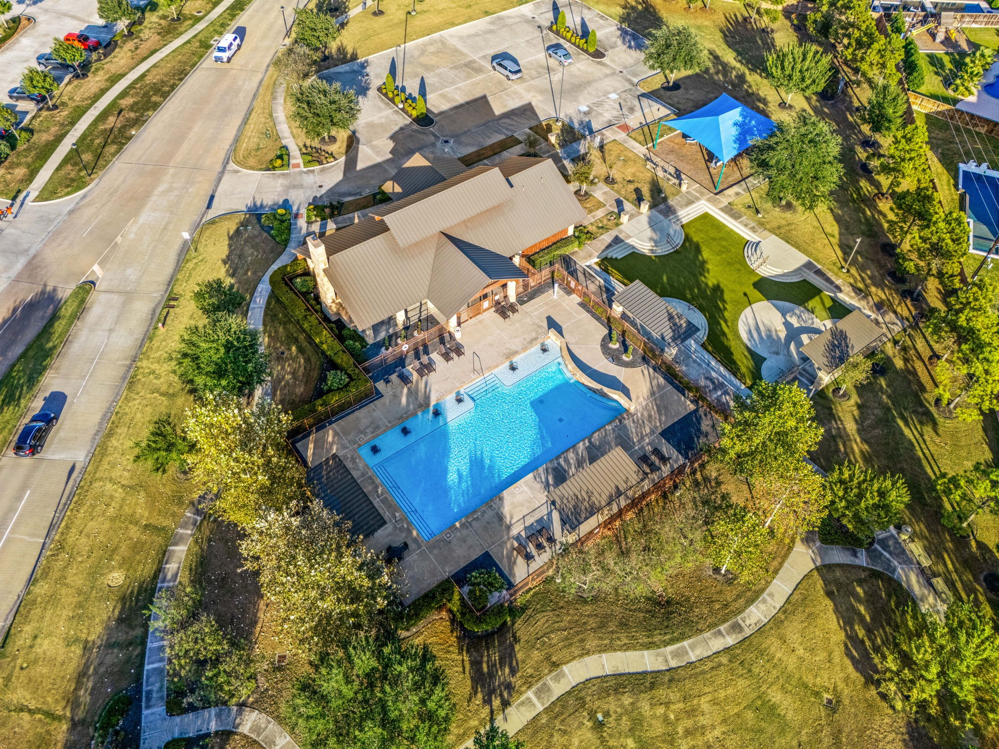 26515 Ashley Ridge Lane Katy, TX 77494 - Photo 49 of 50 an aerial view of a house with a swimming pool