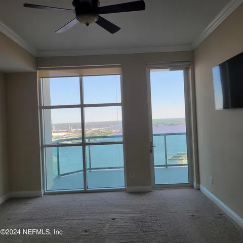 a view of an ocean and beach