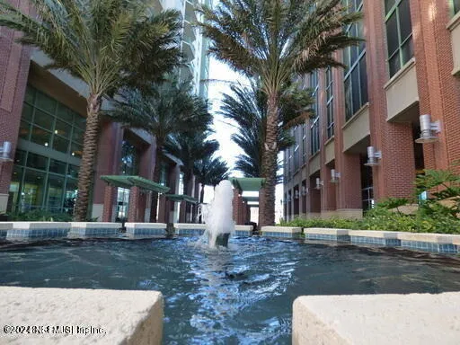 a view of a yard in front of a building