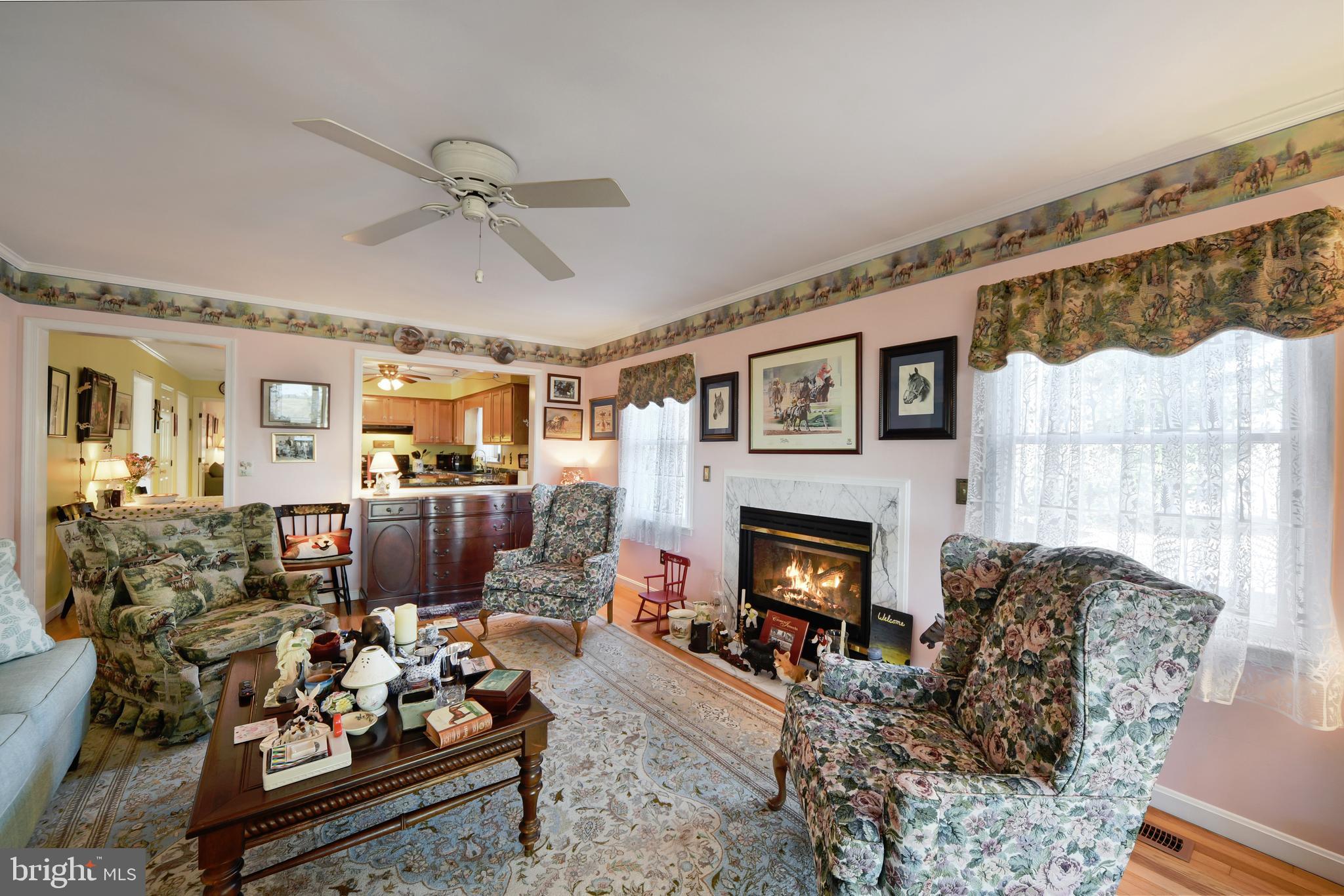 2231 Old Quaker Road Darlington, MD 21034 - Photo 18 of 50 Family Room - cozy LP gas FP with Marble Surround