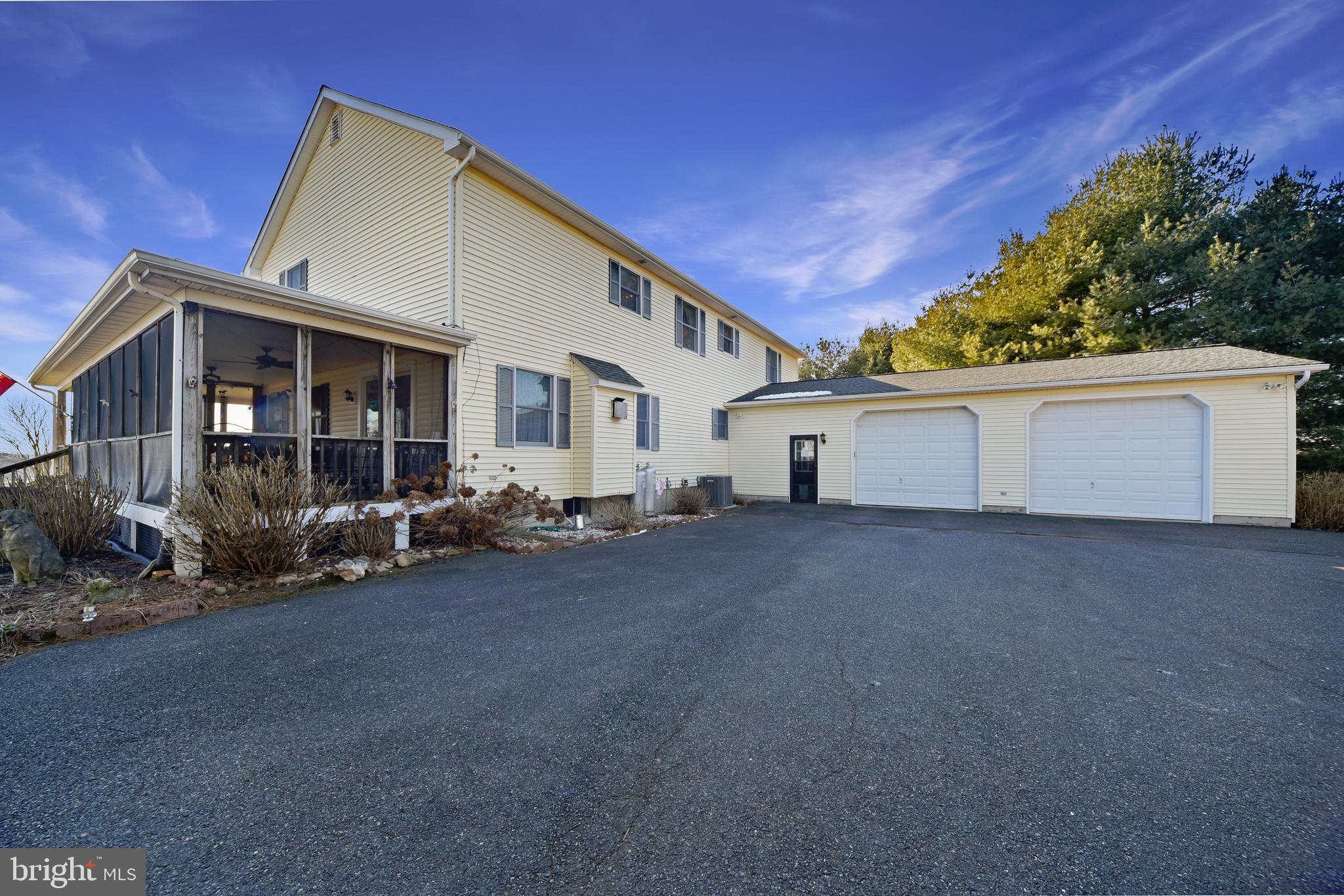 Rear View with attached 2-Car Garage