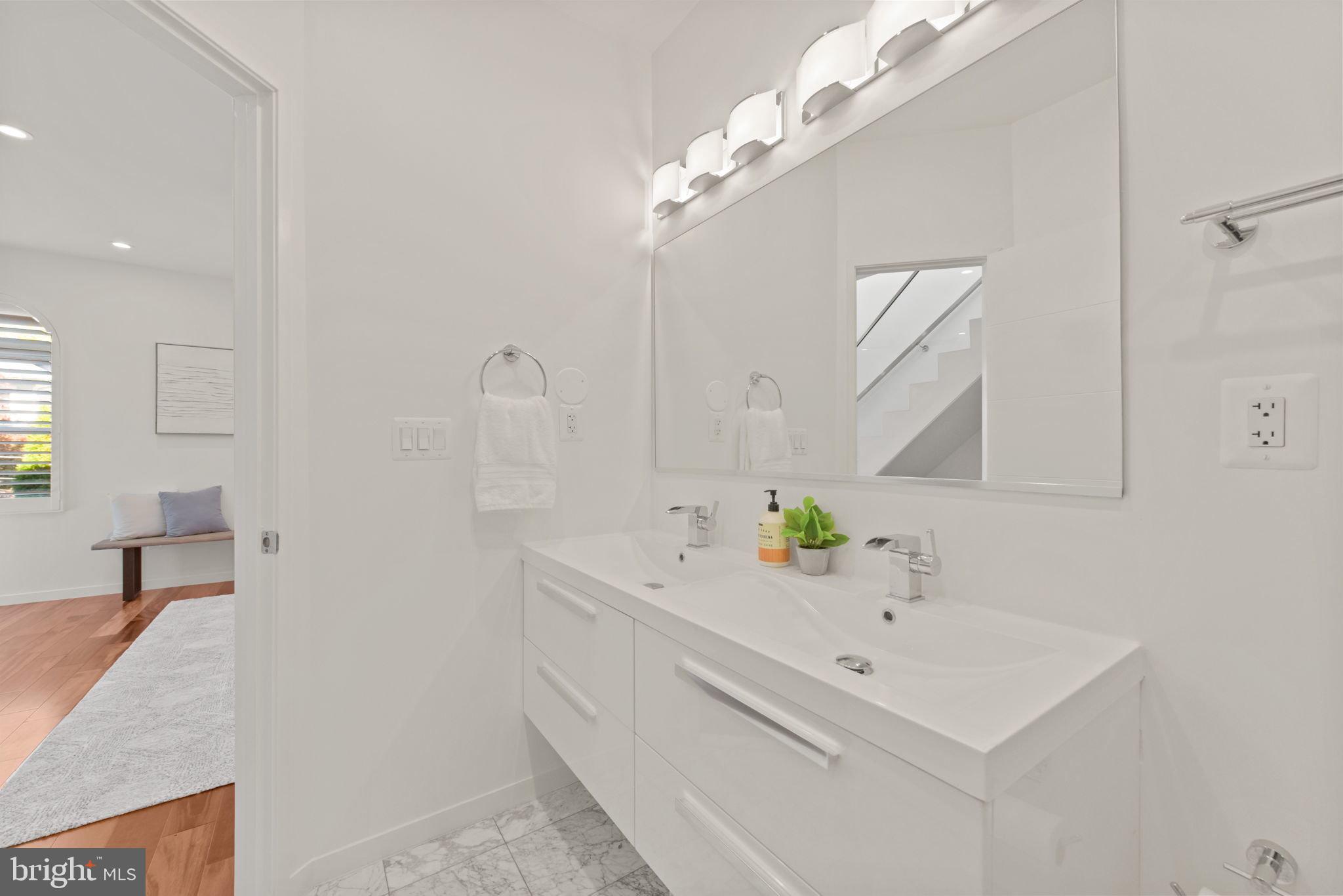 1404 Decatur Street Northwest Washington, DC 20011 - Photo 14 of 32 En-Suite Bath with Dual Vanity