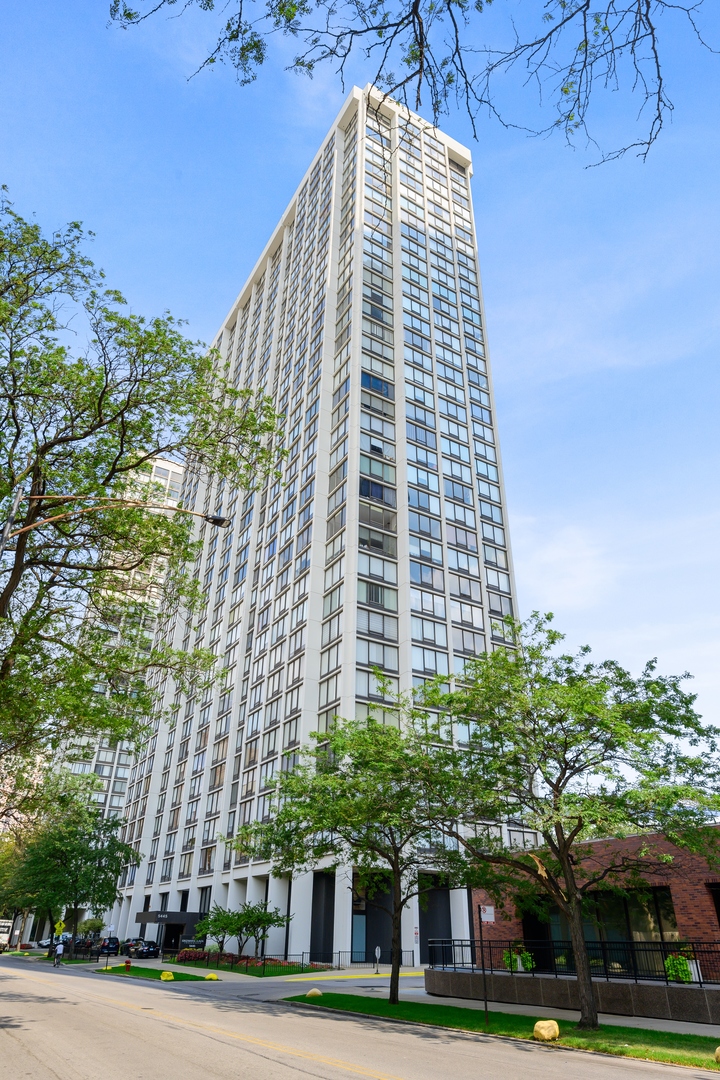 a front view of a building
