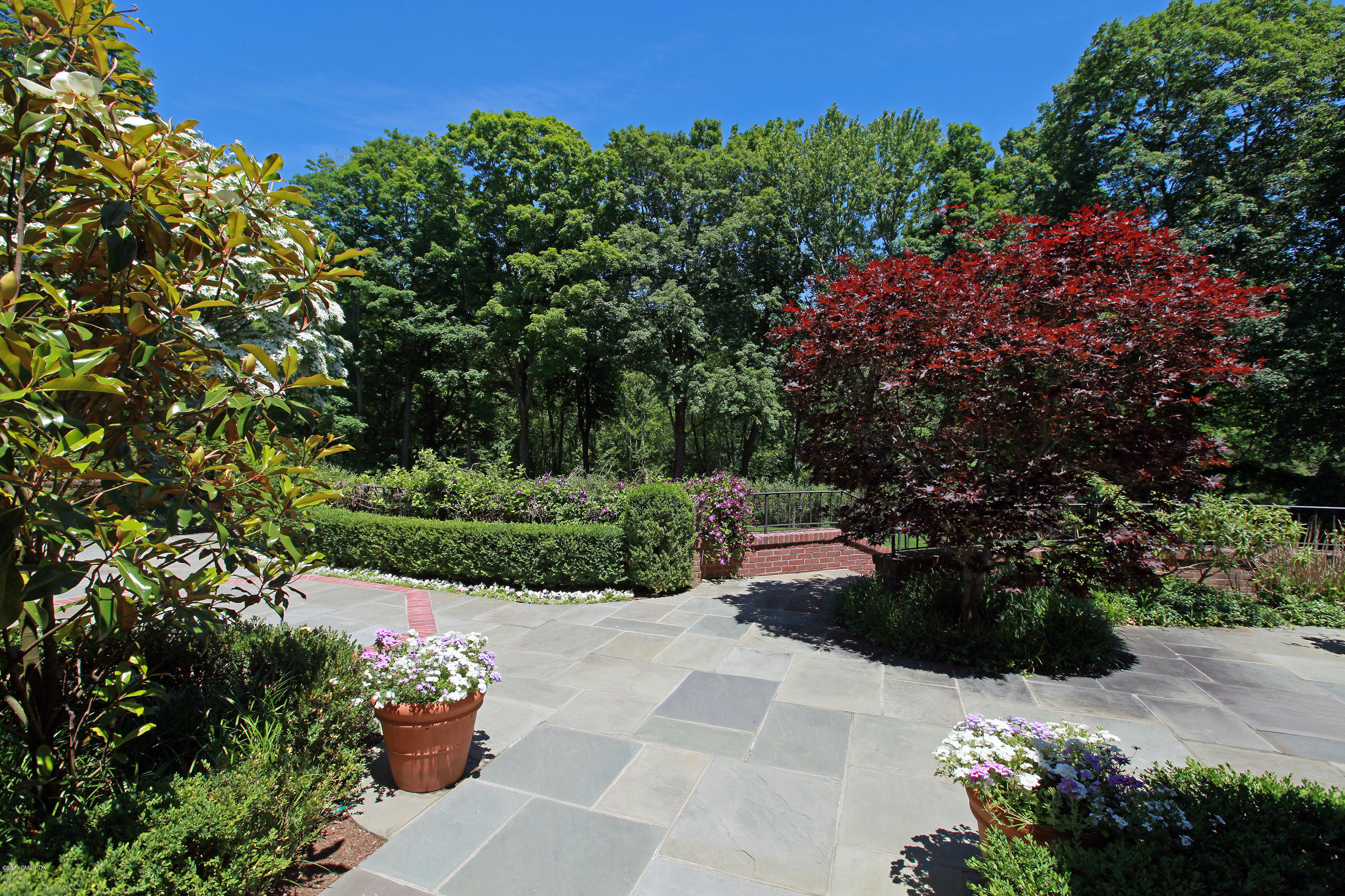 526 North Street Greenwich, CT 06830 - Photo 38 of 40 a view of a garden with flowers