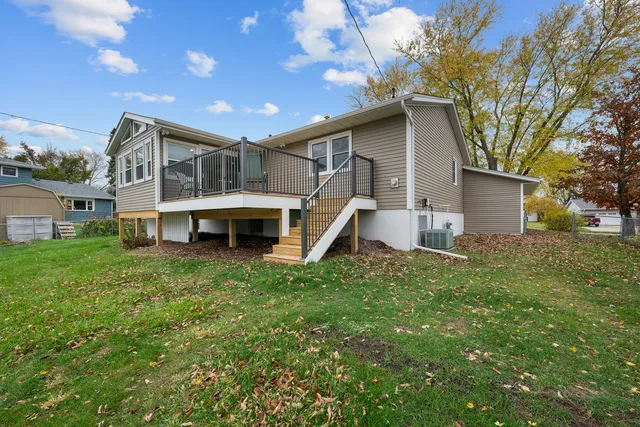 a front view of house with yard and seating area