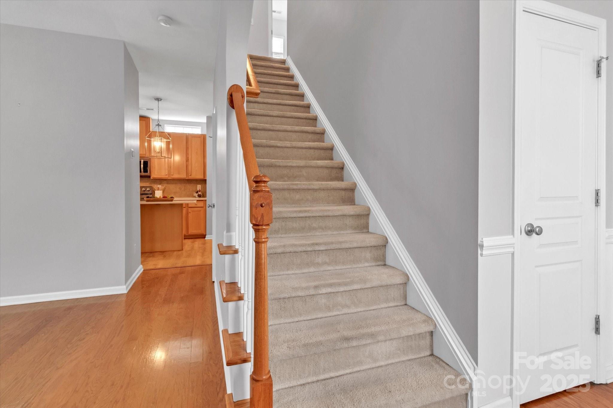 297 Sand Paver Way Fort Mill, SC 29708 - Photo 21 of 39 a view of entryway and hall with wooden floor