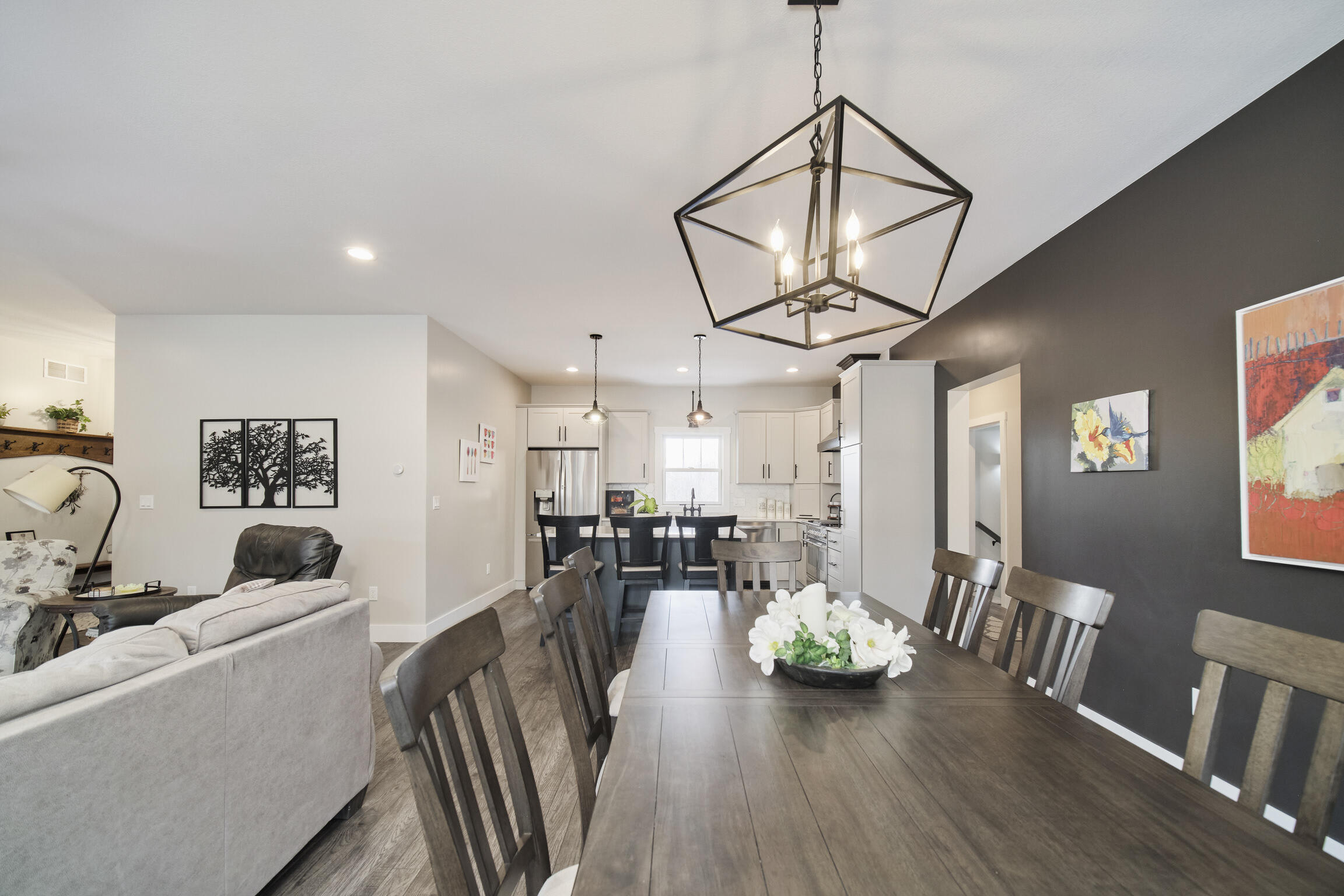 10201 Opal Ridge Drive Onekama, MI 49675 - Photo 21 of 88 Accent wall in dining and kitchen