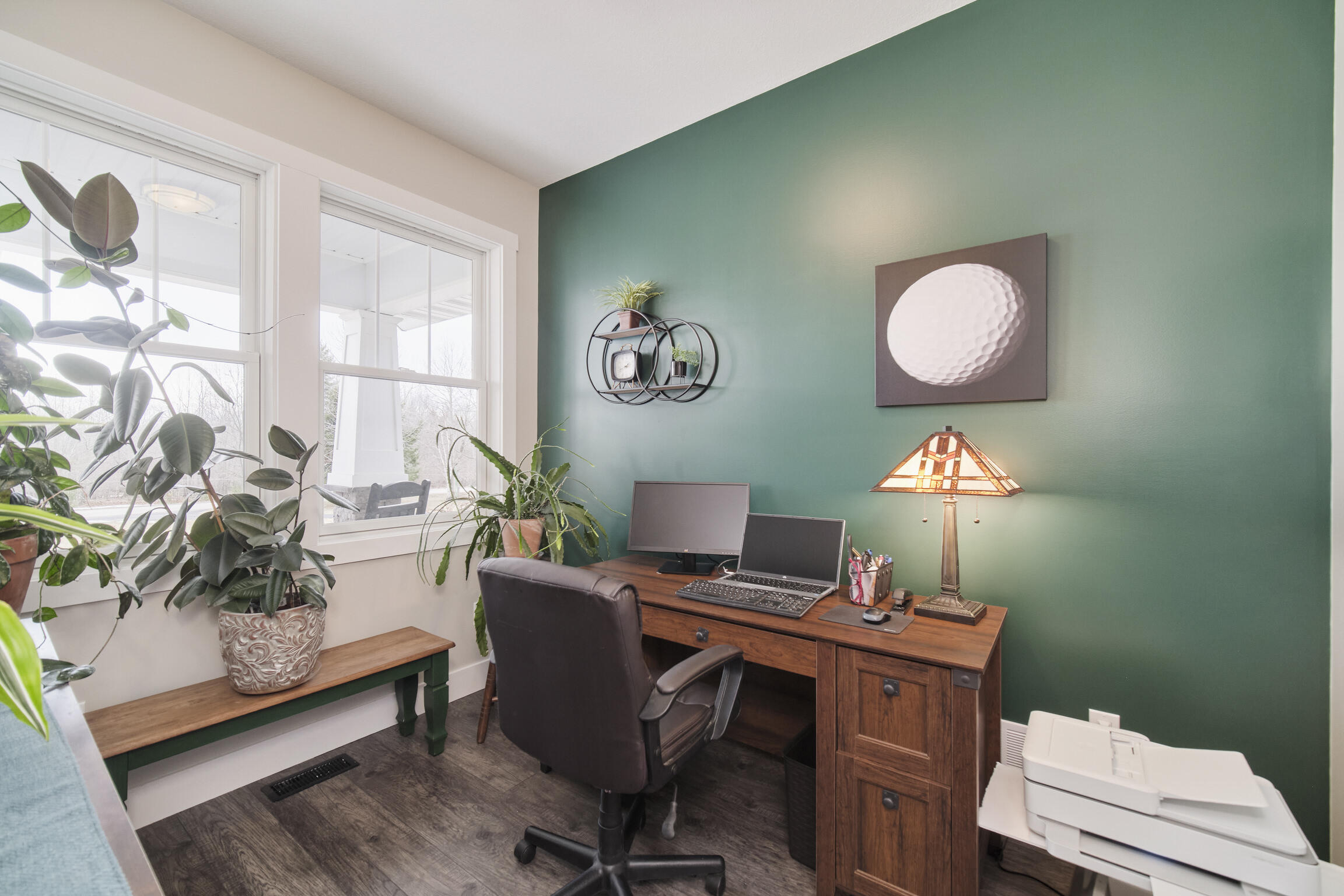 10201 Opal Ridge Drive Onekama, MI 49675 - Photo 43 of 88 Accent wall is perfect in office